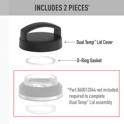 Alternative view of 32oz ICON™ DUAL TEMP BEVERAGE BOTTLE - REPLACEMENT LID COVER