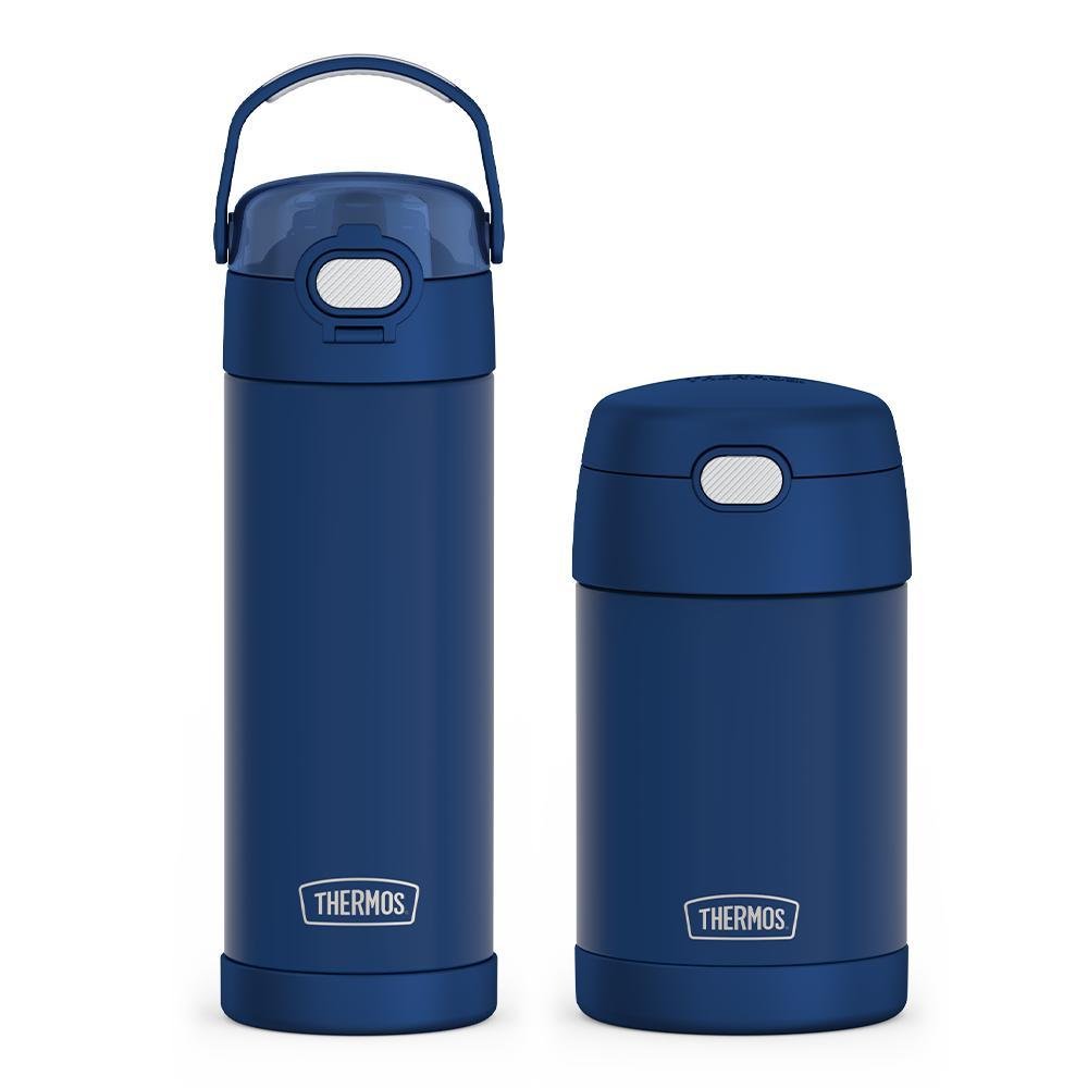 16oz FUNtainer® Water Bottle & Food Jar Bundle - Navy