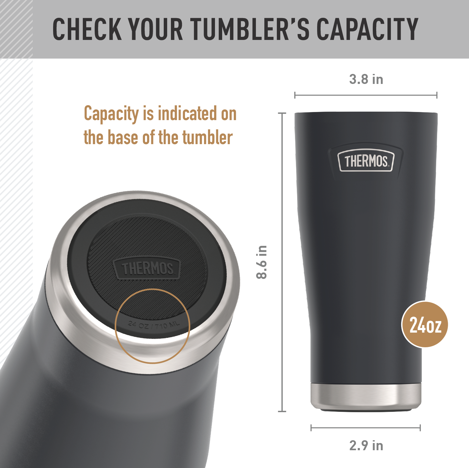 24oz ICON™ COLD TUMBLER - REPLACEMENT LID - Image 4
