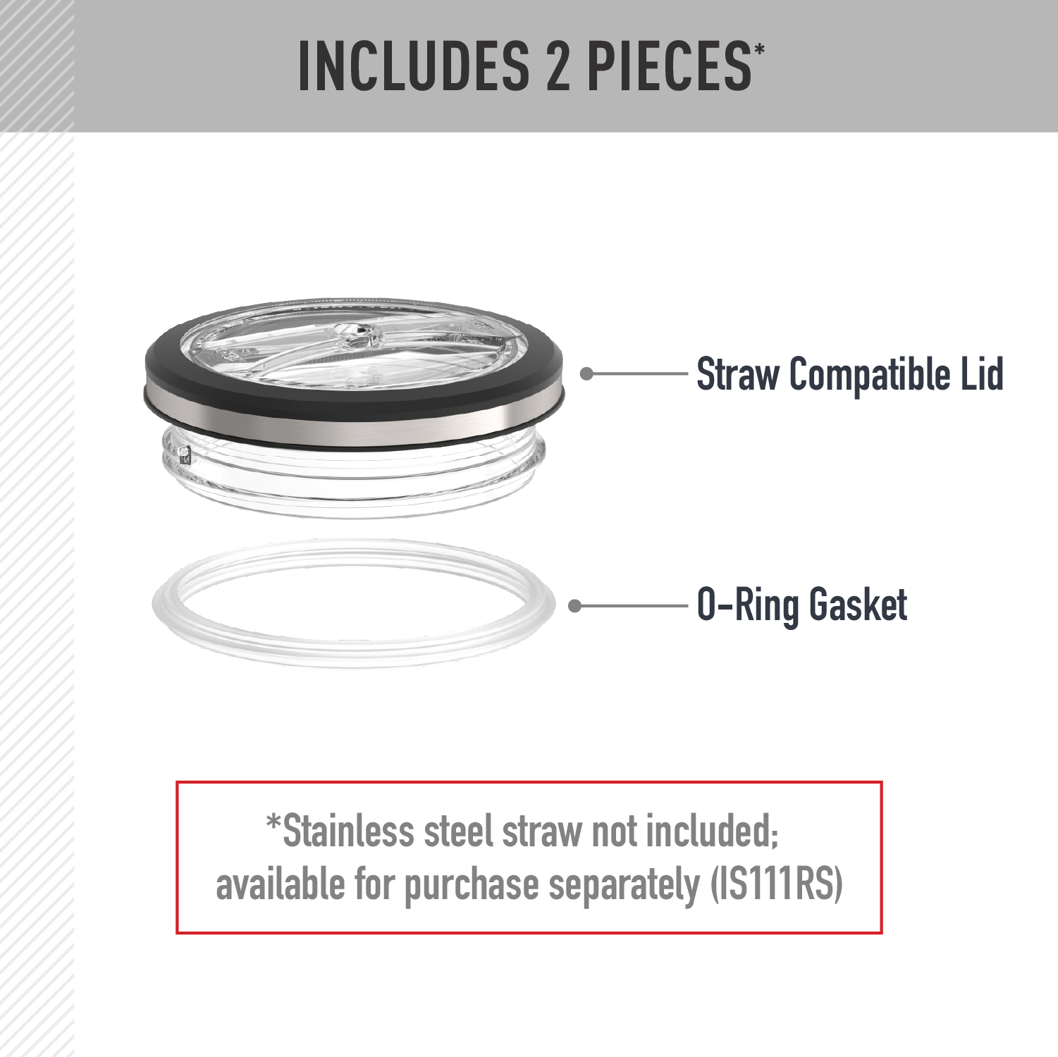 24oz ICON™ COLD TUMBLER - REPLACEMENT LID - Image 2